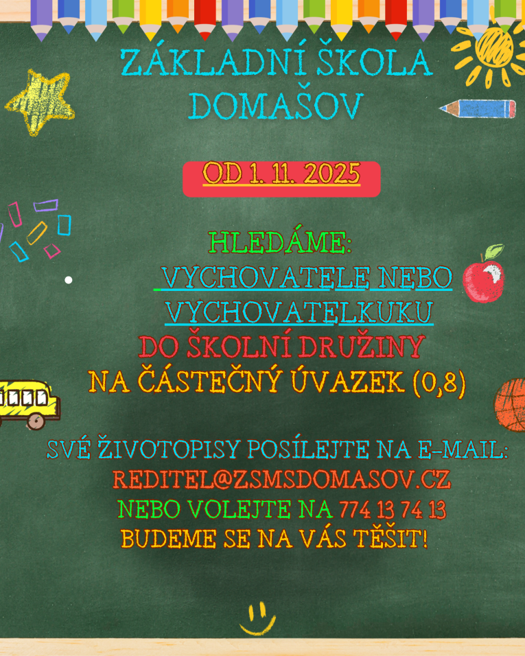 HLEDÁME  VYCHOVATELKU